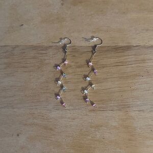 Elegant Multicolor Beaded Dangle Earrings